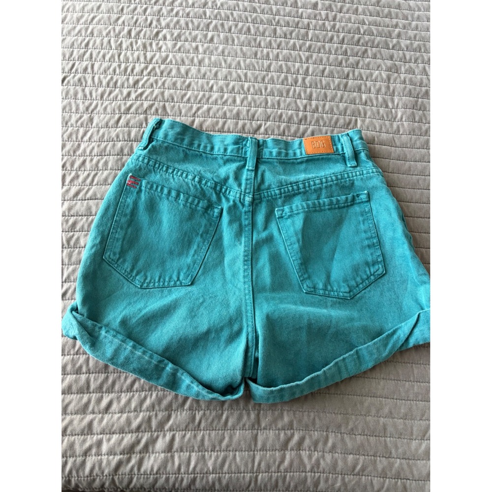 BDG Urban Outfitters Teal Green Mom High-Rise Denim Shorts Size 27 - Picture 7 of 8